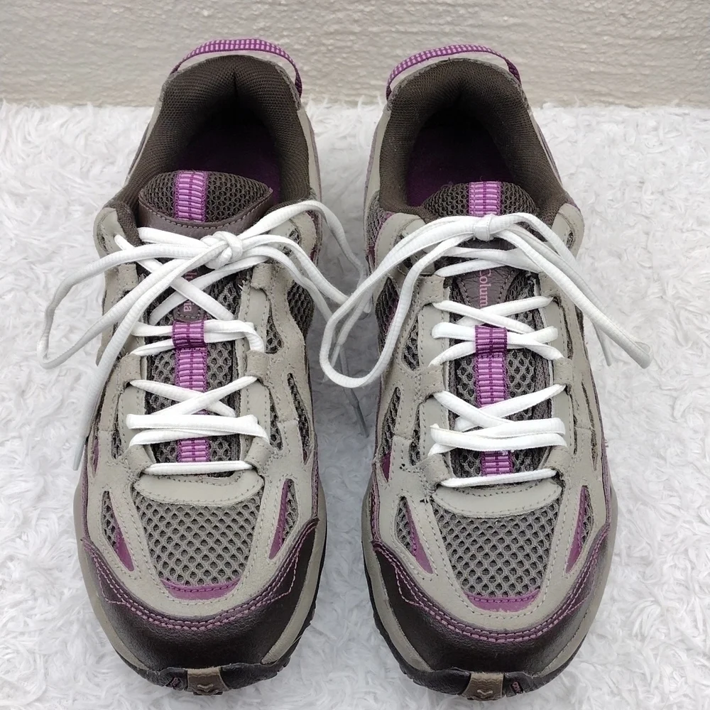 Columbia Dogwood Contour Comfort Gray Mesh Suede Leather Lace Up Hiking Sneaker